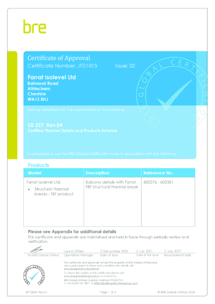 BRE Certificate
