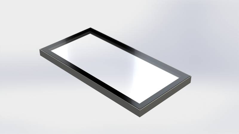 Skyway Fixed Walk On Flat Glass Rooflight - Single Pane