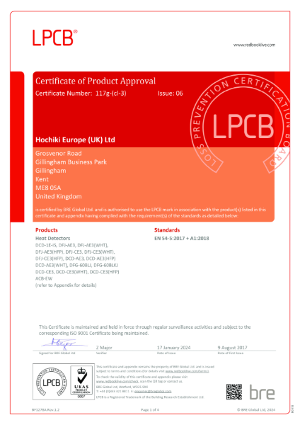 Certificate of Approval cdfa