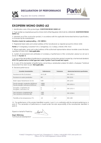 EXOPERM MONO DURO A2 DoP