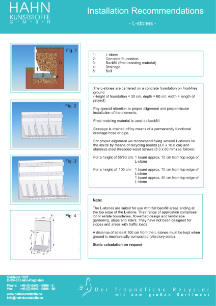 L Stones Installation Recommendations