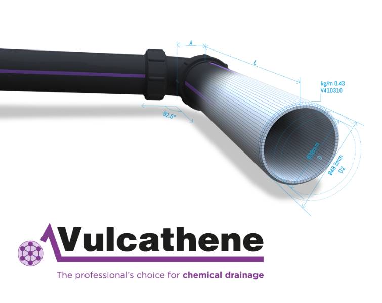 Durapipe Chemical Drainage Vulcathene System - Chemical Waste Drainage System