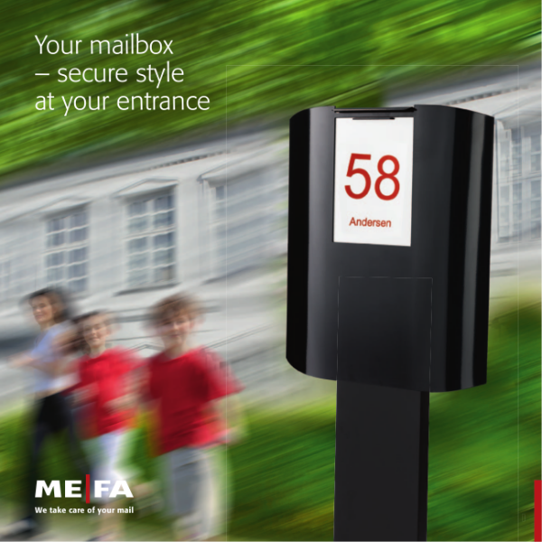 The Individual Single MEFA Mailbox Brochure featuring a range of high-end post boxes suitable for the everyday home