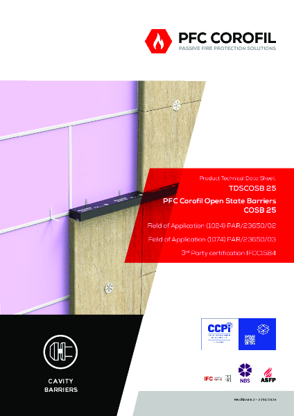 PFC Corofil Open State Barrier COSB 25 - Datasheet