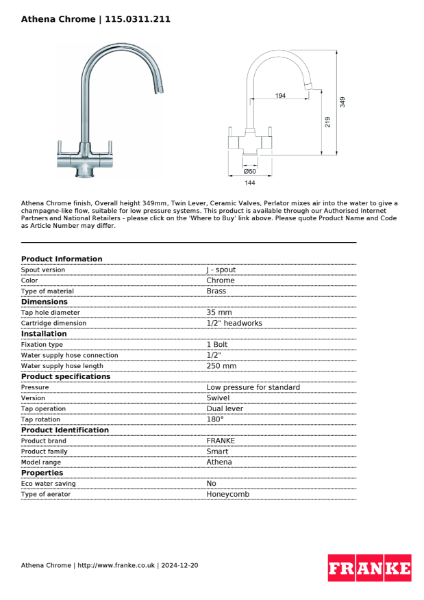 Product Sheet 115.0311.211