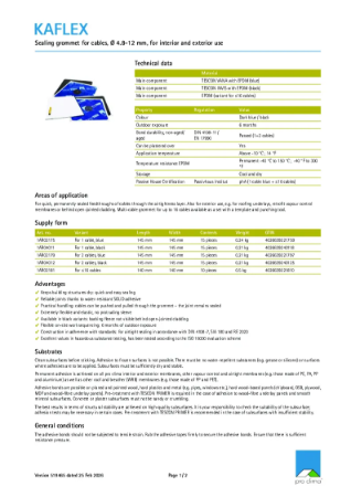 Pro Clima Kaflex Technical Data Sheet