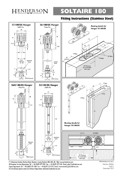 Soltaire 180 Fitting Instructions