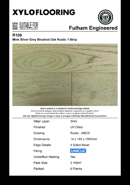 Xylo Flooring - R109 Data Sheet