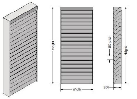 Peaceflow300 - Acoustic Louvre Screen