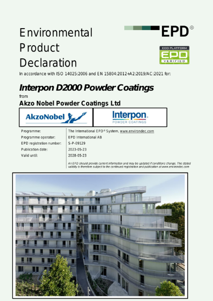 EPD: Interpon D Architectural Series- Interpon D2000 (D2525/D2015)