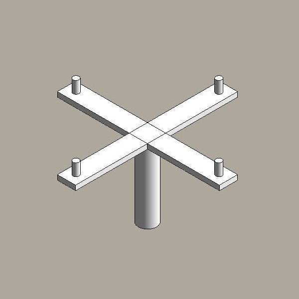 Aluminium column luminaire brackets