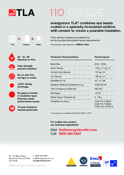 energystore TLA® Tech Data - 110 Grade