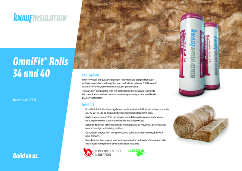 Knauf Insulation OmniFit® Rolls - Product Datasheet