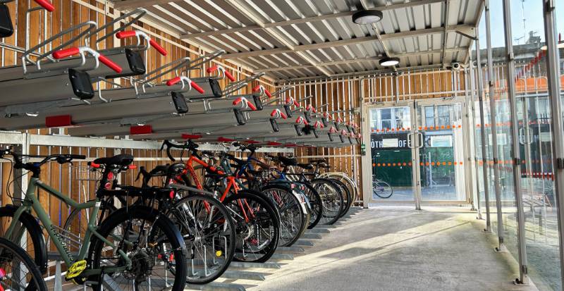 Hackney Central Overground Station Receives Bespoke Falco Cycle Hub with Secure Mobile App Access