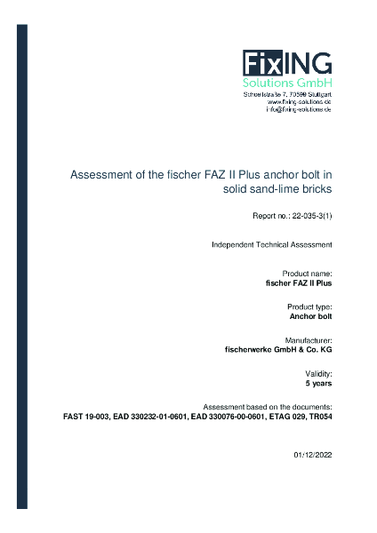 FAZII-Plus use in KSV Solid sand lime bricks