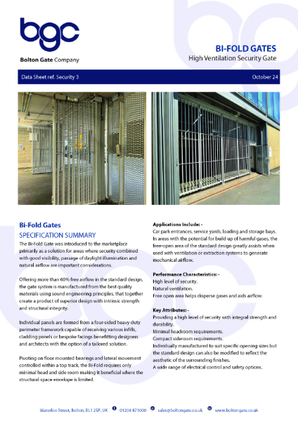 Bi-Fold Gates