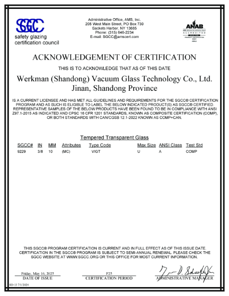 Safety glazing certification council 