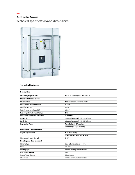 Protecta Power Datasheet