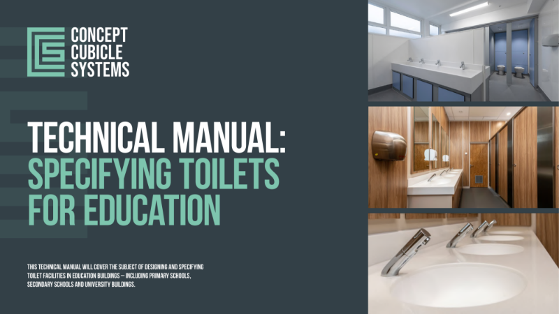 Concept Cubicle Systems Technical Manual: Specifying Toilets
for Education