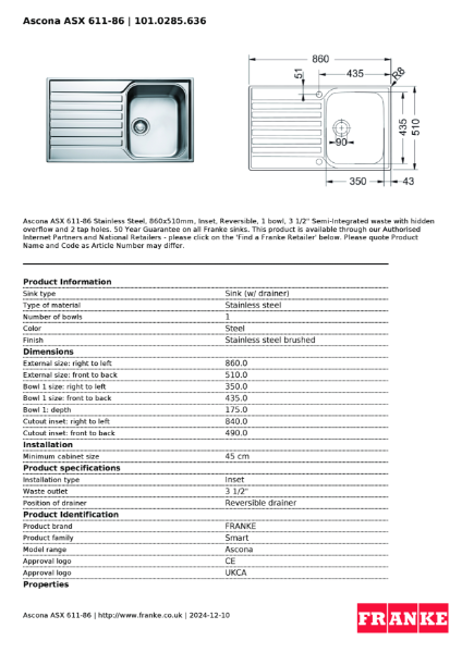 Product Sheet 101.0285.636