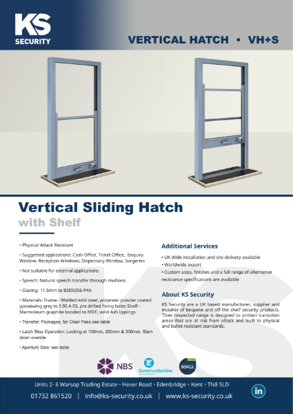 Vertical Sliding Hatch with Shelf