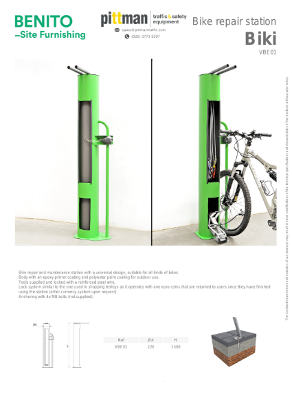 Biki Bike Repair Stand - Spec Sheet