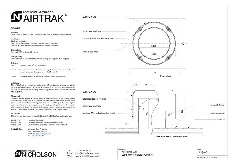 AIRTRAK LV9 Tech Data Sheet