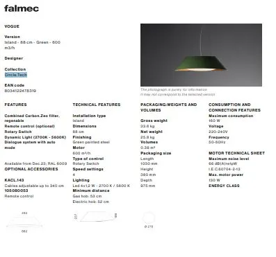 Product sheet vogue