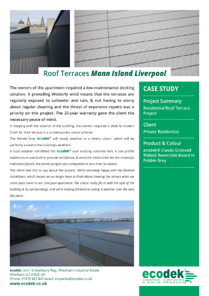 ecodek® Case Study - Mann Island, Liverpool.