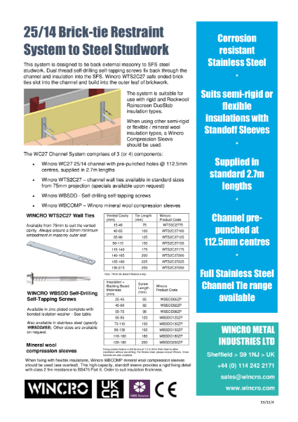 WC27 Bricktie Restraint System (EX-13-4)