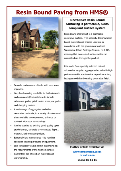 Resin Bound Paving Factsheet