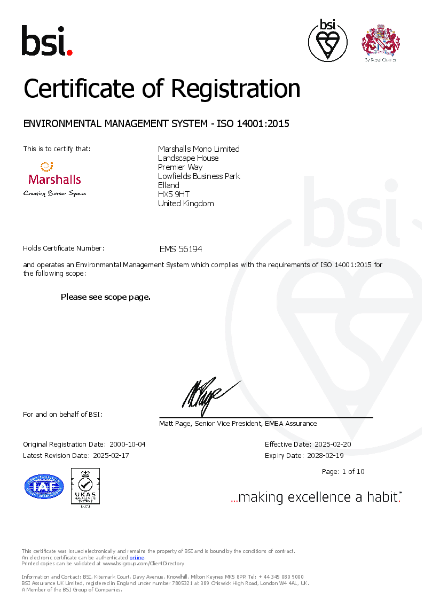 BSI ISO 14001: Environmental Management 2025-28