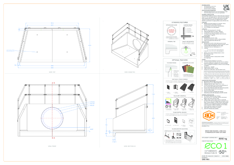 SERIES 2800 HEADWALL (1650mm HIGH)