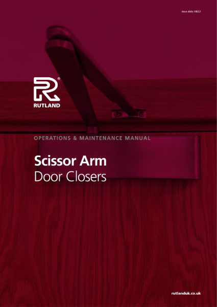 Operations & Maintenance Manual - Scissor Arm Door Closers