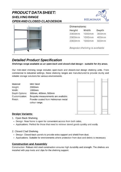 Racking Data Sheet