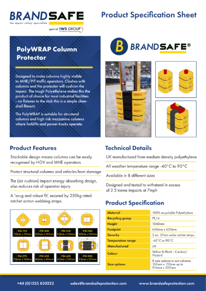 PolyWRAP Column Protector - Brandsafe Spec Sheet