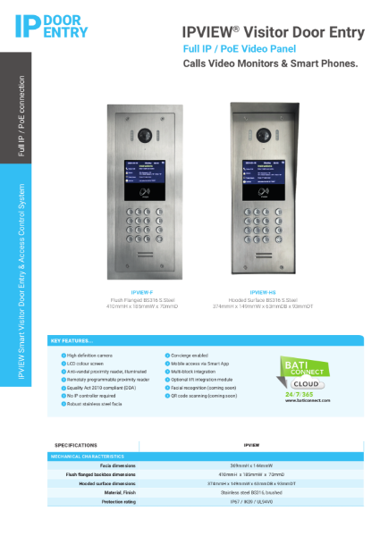 IPVIEW IP/PoE Specification