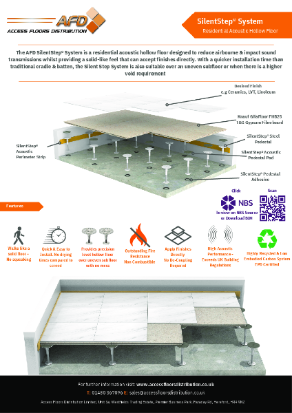 AFD SilentStep - Acoustic Hollow Floor System