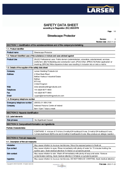 MSDS - Streetscape Protect