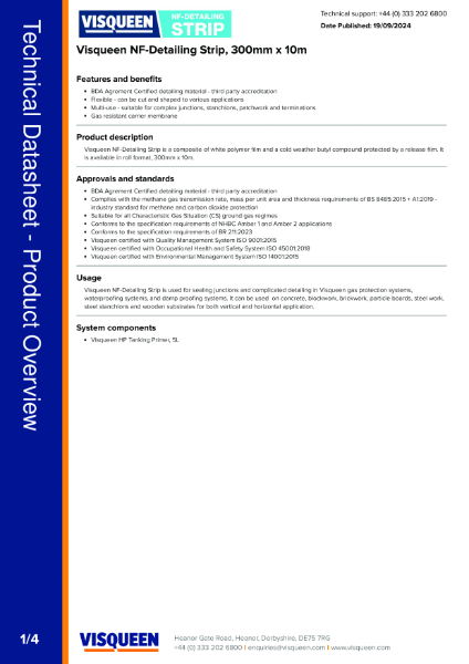 NF-Detailing Strip 300 x 10 mm – Technical Data Sheet