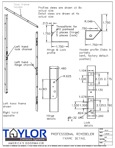Remodeler Frame | Details #VIII-9