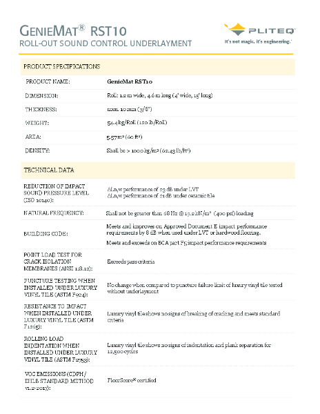 GenieMat® RST10