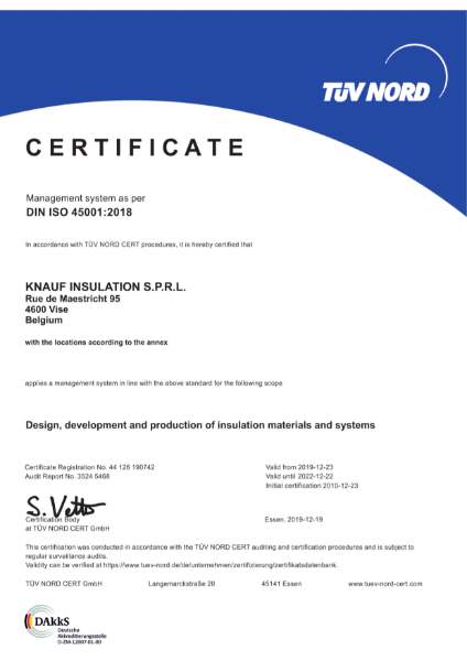 ISO 45001 Certificate