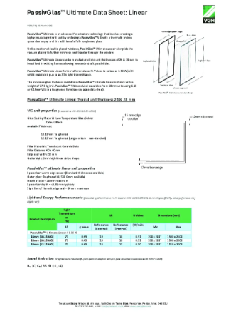 PassivGlas™ Ultimate linear data sheet