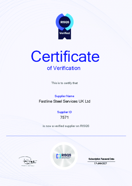 RISQS Verified - Certificate