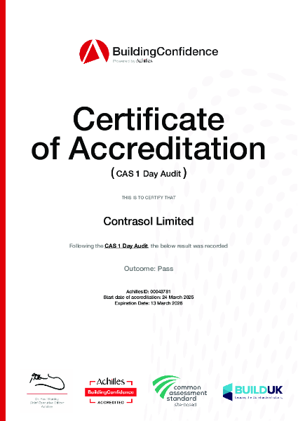 Certificate of Accreditation (CAS 1 Day Audit)
