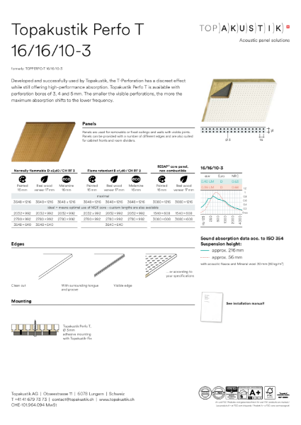 Topakustik Perfo T 16/16/10-3
