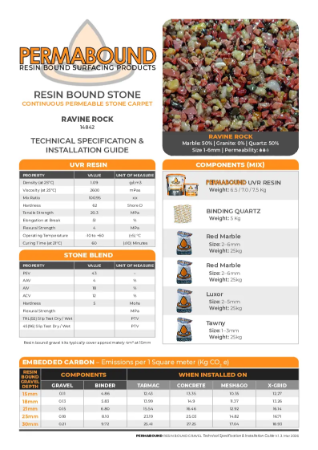 Resin Bound Stone — Ravine Rock TDS