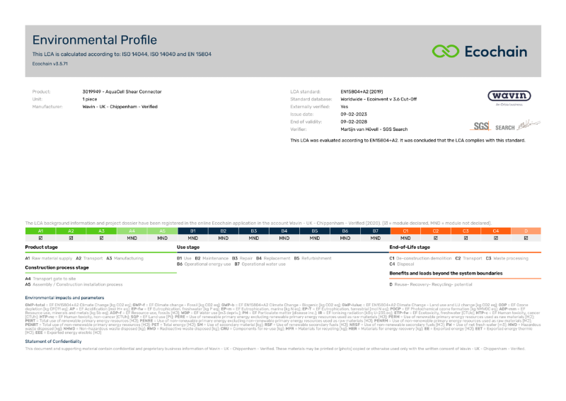 Wavin AquaCell EPD for 6LB102