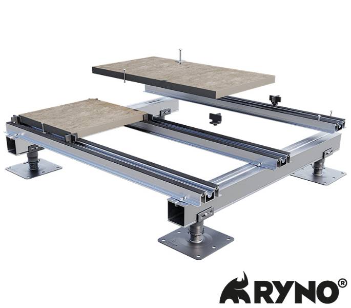 TerraSmart® Rail Paving System with Visual Wind Uplift Restraint - Non-combustible